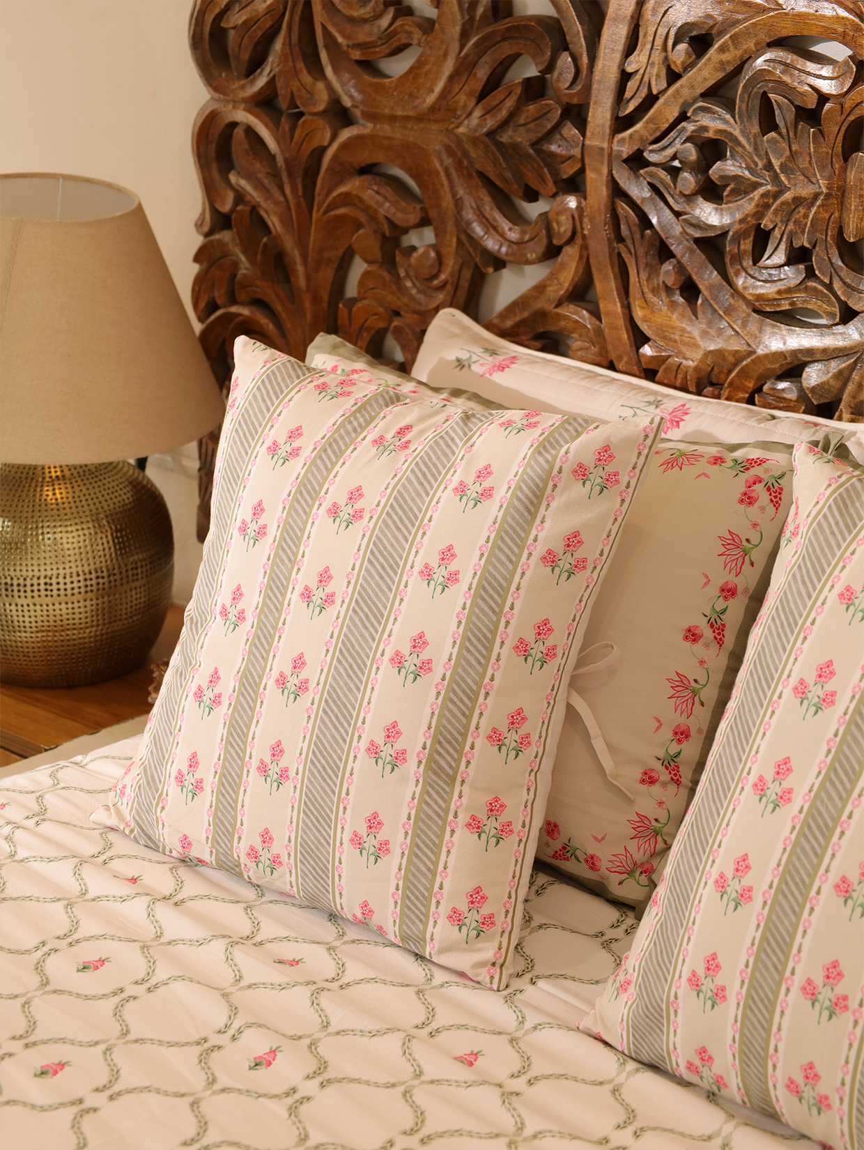 Zauk Percale Cushion Cover (Set of 2)